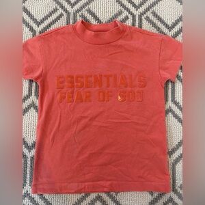 Fear of God Essentials Kids Coral T-Shirt